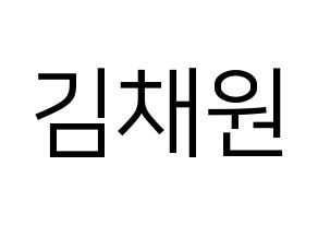 KPOP idol APRIL  김채원 (Kim Chae-won, Chaewon) Printable Hangul name fan sign, fanboard resources for LED Normal