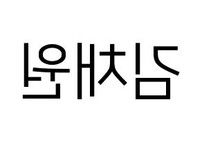 KPOP idol APRIL  김채원 (Kim Chae-won, Chaewon) Printable Hangul name fan sign, fanboard resources for LED Reversed