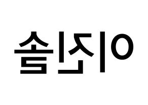 KPOP idol APRIL  이진솔 (Lee Jin-sol, Jinsol) Printable Hangul name Fansign Fanboard resources for concert Reversed