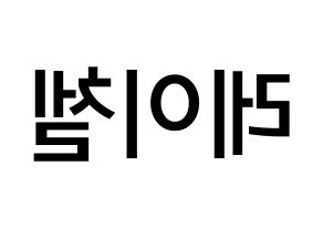 KPOP idol APRIL  레이첼 (Sung Na-yeon, Rachel) Printable Hangul name Fansign Fanboard resources for concert Reversed