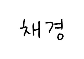 KPOP idol APRIL  윤채경 (Yoon Chae-kyung, Chaekyung) Printable Hangul name fan sign, fanboard resources for concert Normal