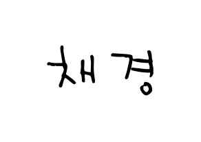 KPOP idol APRIL  윤채경 (Yoon Chae-kyung, Chaekyung) Printable Hangul name Fansign Fanboard resources for concert Normal