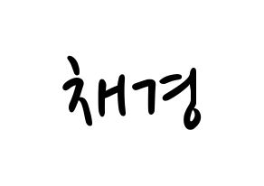 KPOP idol APRIL  윤채경 (Yoon Chae-kyung, Chaekyung) Printable Hangul name fan sign, fanboard resources for LED Normal
