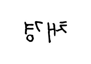 KPOP idol APRIL  윤채경 (Yoon Chae-kyung, Chaekyung) Printable Hangul name fan sign, fanboard resources for concert Reversed