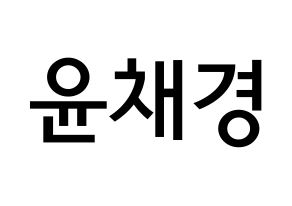 KPOP idol APRIL  윤채경 (Yoon Chae-kyung, Chaekyung) Printable Hangul name Fansign Fanboard resources for concert Normal