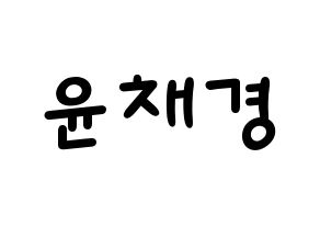 KPOP idol APRIL  윤채경 (Yoon Chae-kyung, Chaekyung) Printable Hangul name fan sign, fanboard resources for light sticks Normal