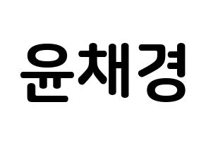 KPOP idol APRIL  윤채경 (Yoon Chae-kyung, Chaekyung) Printable Hangul name fan sign, fanboard resources for concert Normal