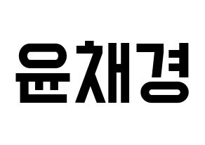 KPOP idol APRIL  윤채경 (Yoon Chae-kyung, Chaekyung) Printable Hangul name fan sign, fanboard resources for light sticks Normal