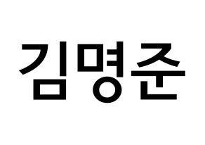KPOP idol ASTRO  MJ (Kim Myung-jun, MJ) Printable Hangul name Fansign Fanboard resources for concert Normal