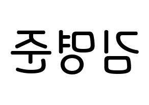 KPOP idol ASTRO  MJ (Kim Myung-jun, MJ) Printable Hangul name Fansign Fanboard resources for concert Reversed
