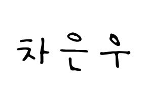KPOP idol ASTRO  차은우 (Lee Dong-min, Cha-Eunwoo) Printable Hangul name fan sign, fanboard resources for LED Normal