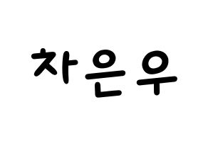 KPOP idol ASTRO  차은우 (Lee Dong-min, Cha-Eunwoo) Printable Hangul name fan sign, fanboard resources for light sticks Normal