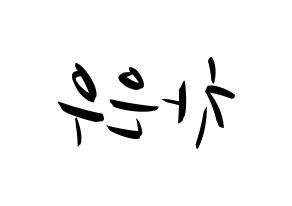 KPOP idol ASTRO  차은우 (Lee Dong-min, Cha-Eunwoo) Printable Hangul name fan sign, fanboard resources for concert Reversed