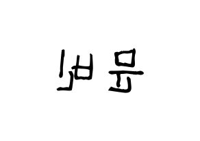 KPOP idol ASTRO  문빈 (Moon Bin, Moon Bin) Printable Hangul name fan sign, fanboard resources for light sticks Reversed