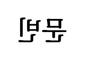 KPOP idol ASTRO  문빈 (Moon Bin, Moon Bin) Printable Hangul name fan sign, fanboard resources for LED Reversed