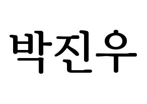 KPOP idol ASTRO  진진 (Park Jin-woo, JinJin) Printable Hangul name fan sign, fanboard resources for LED Normal