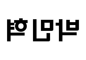 KPOP idol ASTRO  라키 (Park Min-hyuk, Rocky) Printable Hangul name fan sign & fan board resources Reversed