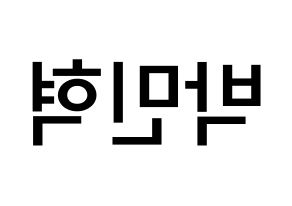 KPOP idol ASTRO  라키 (Park Min-hyuk, Rocky) Printable Hangul name Fansign Fanboard resources for concert Reversed