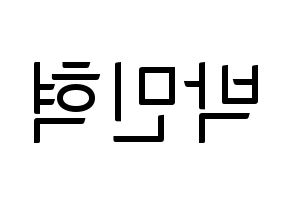 KPOP idol ASTRO  라키 (Park Min-hyuk, Rocky) Printable Hangul name fan sign, fanboard resources for light sticks Reversed