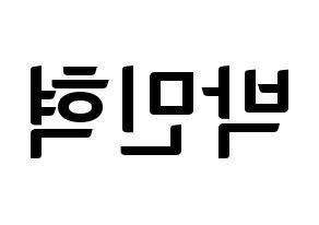 KPOP idol ASTRO  라키 (Park Min-hyuk, Rocky) Printable Hangul name fan sign, fanboard resources for concert Reversed