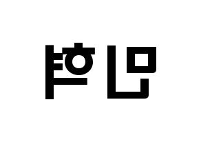 KPOP idol ASTRO  라키 (Park Min-hyuk, Rocky) Printable Hangul name fan sign & fan board resources Reversed