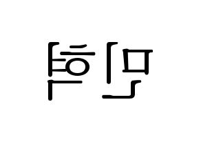 KPOP idol ASTRO  라키 (Park Min-hyuk, Rocky) Printable Hangul name fan sign & fan board resources Reversed