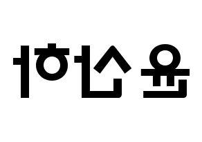 KPOP idol ASTRO  윤산하 (Yoon San-ha, Sanha) Printable Hangul name fan sign & fan board resources Reversed