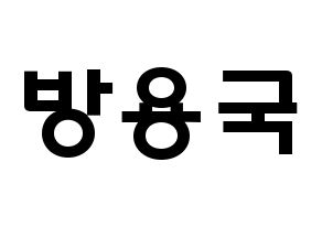 KPOP idol B.A.P  용국 (Bang Yong-guk, Yongguk) Printable Hangul name fan sign & fan board resources Normal