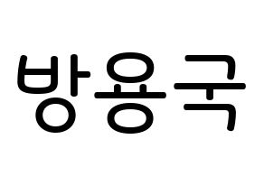 KPOP idol B.A.P  용국 (Bang Yong-guk, Yongguk) Printable Hangul name Fansign Fanboard resources for concert Normal