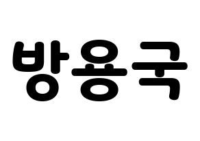 KPOP idol B.A.P  용국 (Bang Yong-guk, Yongguk) Printable Hangul name fan sign & fan board resources Normal