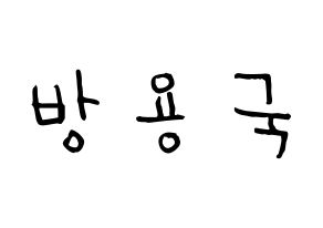 KPOP idol B.A.P  용국 (Bang Yong-guk, Yongguk) Printable Hangul name Fansign Fanboard resources for concert Normal