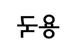 KPOP idol B.A.P  용국 (Bang Yong-guk, Yongguk) Printable Hangul name Fansign Fanboard resources for concert Reversed