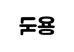 KPOP idol B.A.P  용국 (Bang Yong-guk, Yongguk) Printable Hangul name fan sign & fan board resources Reversed