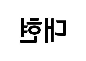 KPOP idol B.A.P  대현 (Jung Dae-hyun, Daehyun) Printable Hangul name fan sign, fanboard resources for concert Reversed