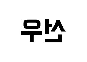 KPOP idol B1A4  바로 (Cha Seon-u, Baro) Printable Hangul name fan sign, fanboard resources for concert Reversed