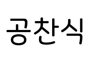 KPOP idol B1A4  공찬 (Gong Chan-sik, Gongchan) Printable Hangul name Fansign Fanboard resources for concert Normal