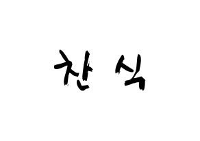 KPOP idol B1A4  공찬 (Gong Chan-sik, Gongchan) Printable Hangul name fan sign & fan board resources Normal