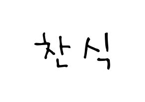 KPOP idol B1A4  공찬 (Gong Chan-sik, Gongchan) Printable Hangul name Fansign Fanboard resources for concert Normal