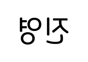 KPOP idol B1A4  진영 (Jeong Jin-yeong, Jinyoung ) Printable Hangul name Fansign Fanboard resources for concert Reversed