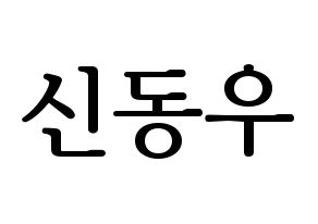 KPOP idol B1A4  신우 (Sin Dong-u, CNU) Printable Hangul name fan sign, fanboard resources for LED Normal
