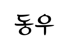 KPOP idol B1A4  신우 (Sin Dong-u, CNU) Printable Hangul name fan sign, fanboard resources for concert Normal