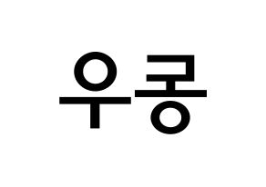 KPOP idol B1A4  신우 (Sin Dong-u, CNU) Printable Hangul name Fansign Fanboard resources for concert Reversed