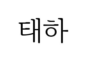 KPOP idol Berry Good  태하 (Yoo Joo, Taeha) Printable Hangul name fan sign & fan board resources Normal
