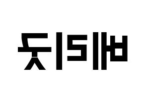 KPOP idol Berry Good Printable Hangul fan sign & fan board resources Reversed