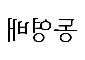 KPOP idol BIGBANG  태양 (Dong Young-bae, Taeyang) Printable Hangul name fan sign & fan board resources Reversed