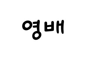 KPOP idol BIGBANG  태양 (Dong Young-bae, Taeyang) Printable Hangul name fan sign, fanboard resources for light sticks Normal