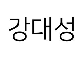 KPOP idol BIGBANG  대성 (Kang Dae-sung, Daesung) Printable Hangul name fan sign, fanboard resources for LED Normal
