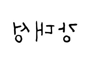 KPOP idol BIGBANG  대성 (Kang Dae-sung, Daesung) Printable Hangul name fan sign, fanboard resources for concert Reversed
