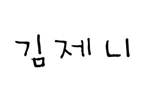 KPOP idol Black Pink  제니 (Kim Jennie, Jennie) Printable Hangul name Fansign Fanboard resources for concert Normal