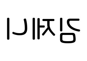 KPOP idol Black Pink  제니 (Kim Jennie, Jennie) Printable Hangul name Fansign Fanboard resources for concert Reversed
